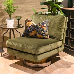 Eclectic Green Swivel Chair
